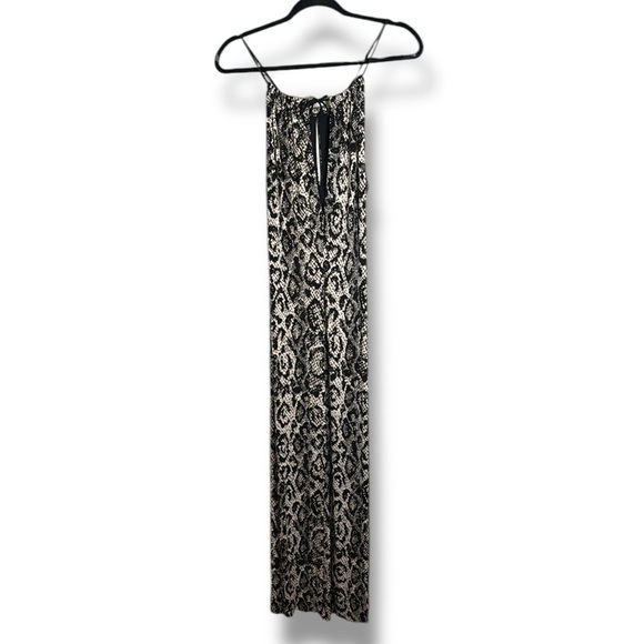 Vintage Alex Evenings Sparkle Snakeskin Print Keyhole Maxi Dress Size 12 - Picture 6 of 6